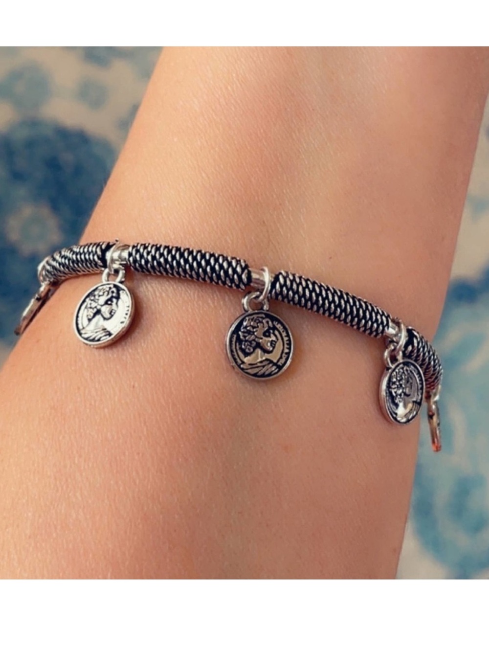 Boho Coin Charm Bracelet | Adjustable Silver Stack Bangle | Festival Jewelry